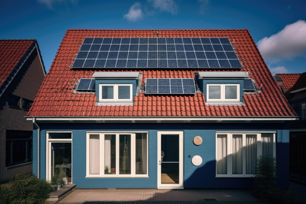 des panneaux solaires sur une maison